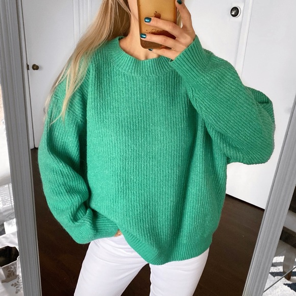 H&M Sweaters - 🦚 H&M TEAL LOOSE FIT BASIC KNIT SWEATER!